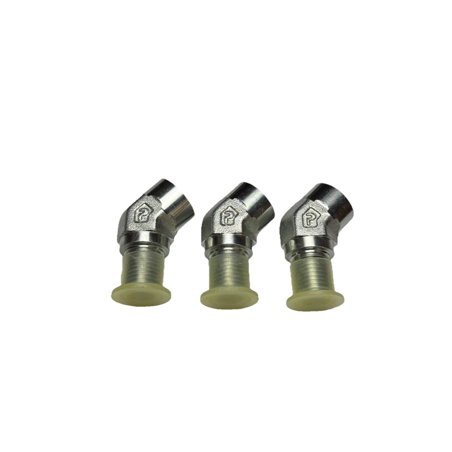 Lot of 3 Parker 1/4 CD45-S 45° NPT Elbow Pipe Fittings Steel | Swagelok SSP Alt