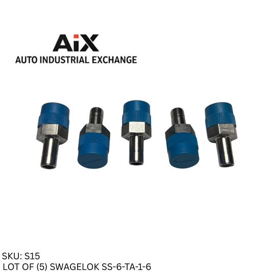 Lot of 5 Swagelok SS-6-TA-1-6 Male Tube Adapter Fitting 3/8" Tube x 3/8" NPT SS