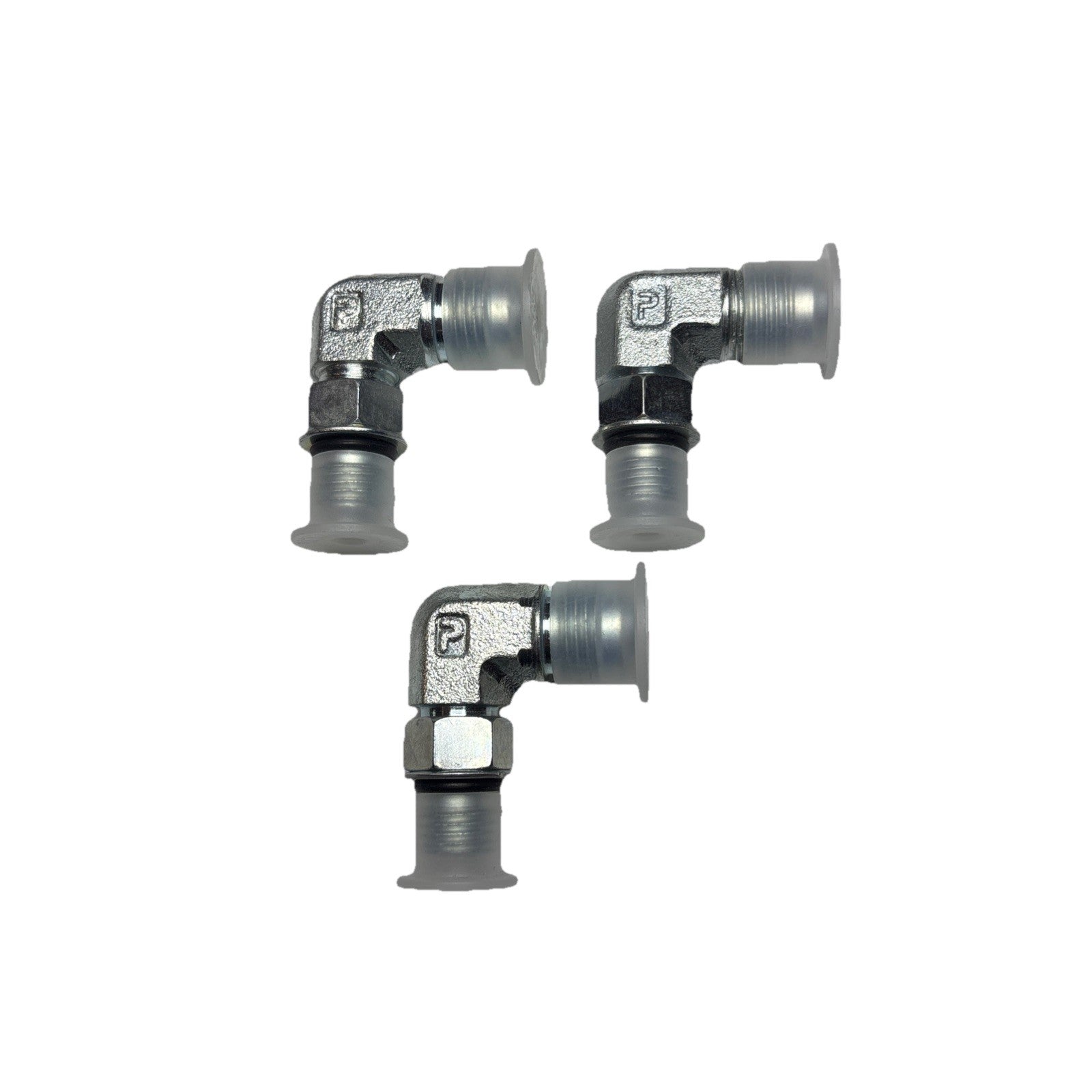 Lot of 3 Parker 6 C50X-S JIC 3/8 x 9/16-18 Triple-Lok 90° Elbow Tube Adapter