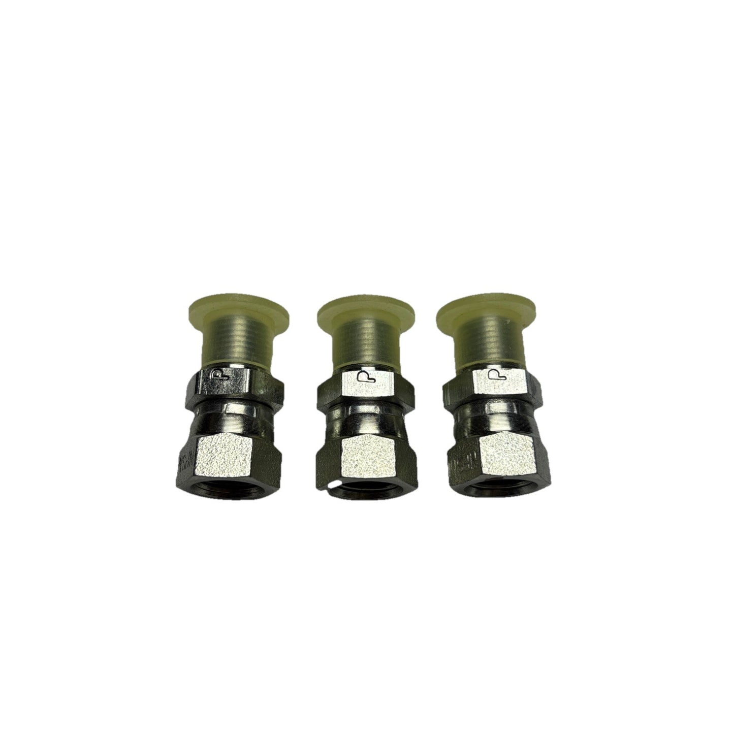 Lot of 3 Parker 0107-2-2 NPT Male x NPSM Female Swivel 1/8” Pipe Adapter