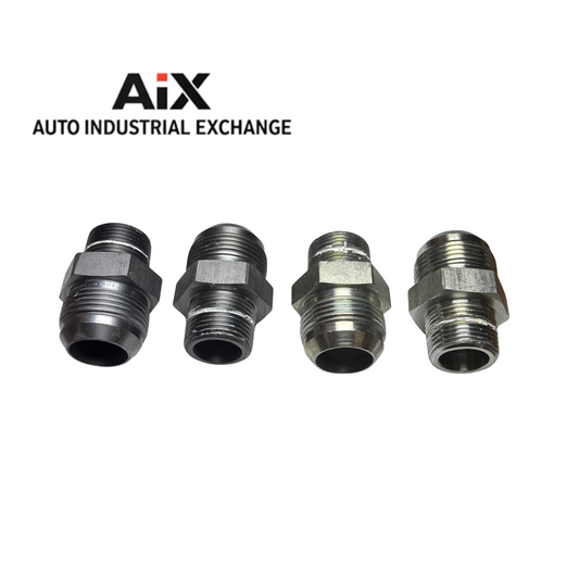 Lot of 4 Parker 16-12 FTX-WLN-S 5000 PSI Steel Straight Flare x NPT Fittings