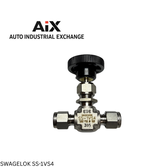 Swagelok SS-1VS4 316 SS Needle Valve 0.37 Cv Integral Bonnet 1/4" Tube Fitting