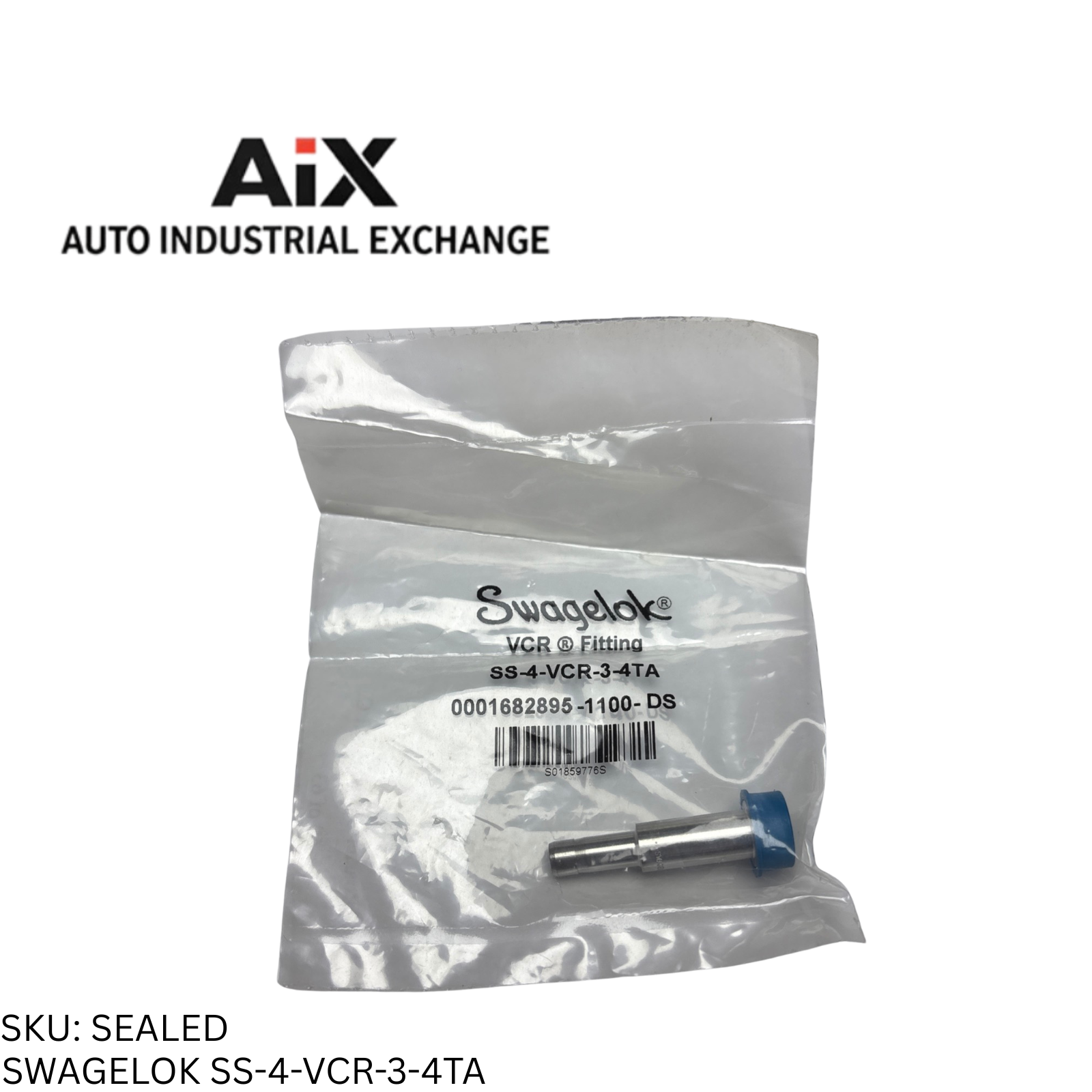 Swagelok SS-4-VCR-3-4TA 316 SS VCR Face Seal Fitting Tube Adapter Gland 1/4"