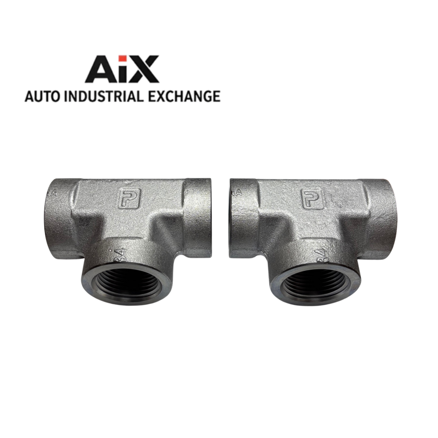 Lot of 2 Parker 1MMO-S 1800 PSI Stainless Steel Pipe Tee Female NPT Fittings