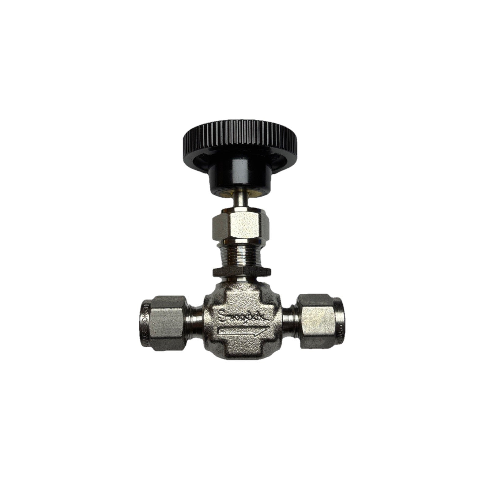 Swagelok SS-1KS4 1/4” Needle Valve 316 SS 3000 PSI Tube Fitting PCTFE Tip
