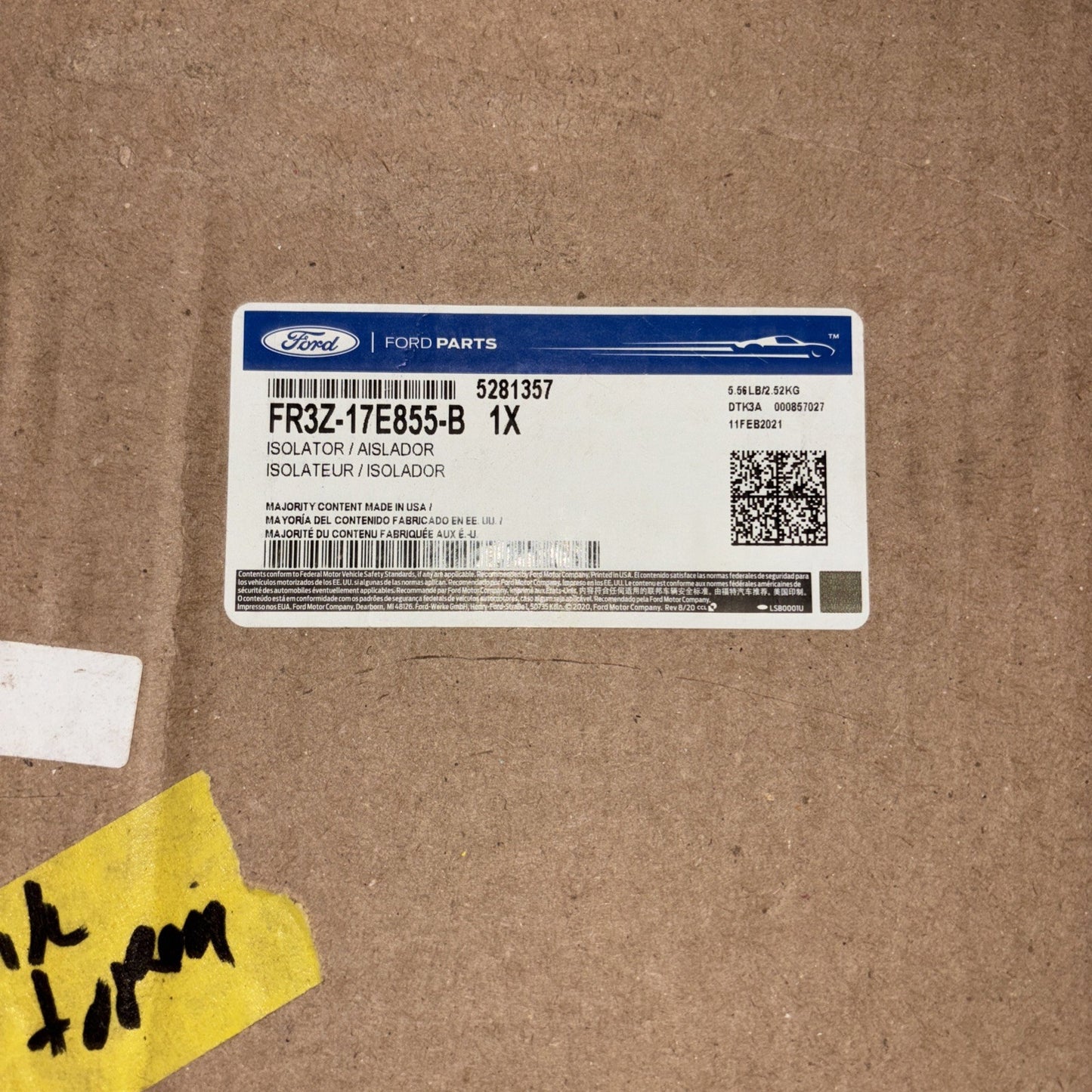 Genuine Ford Front Bumper Absorber FR3Z-17E855-B Impact Bar Support