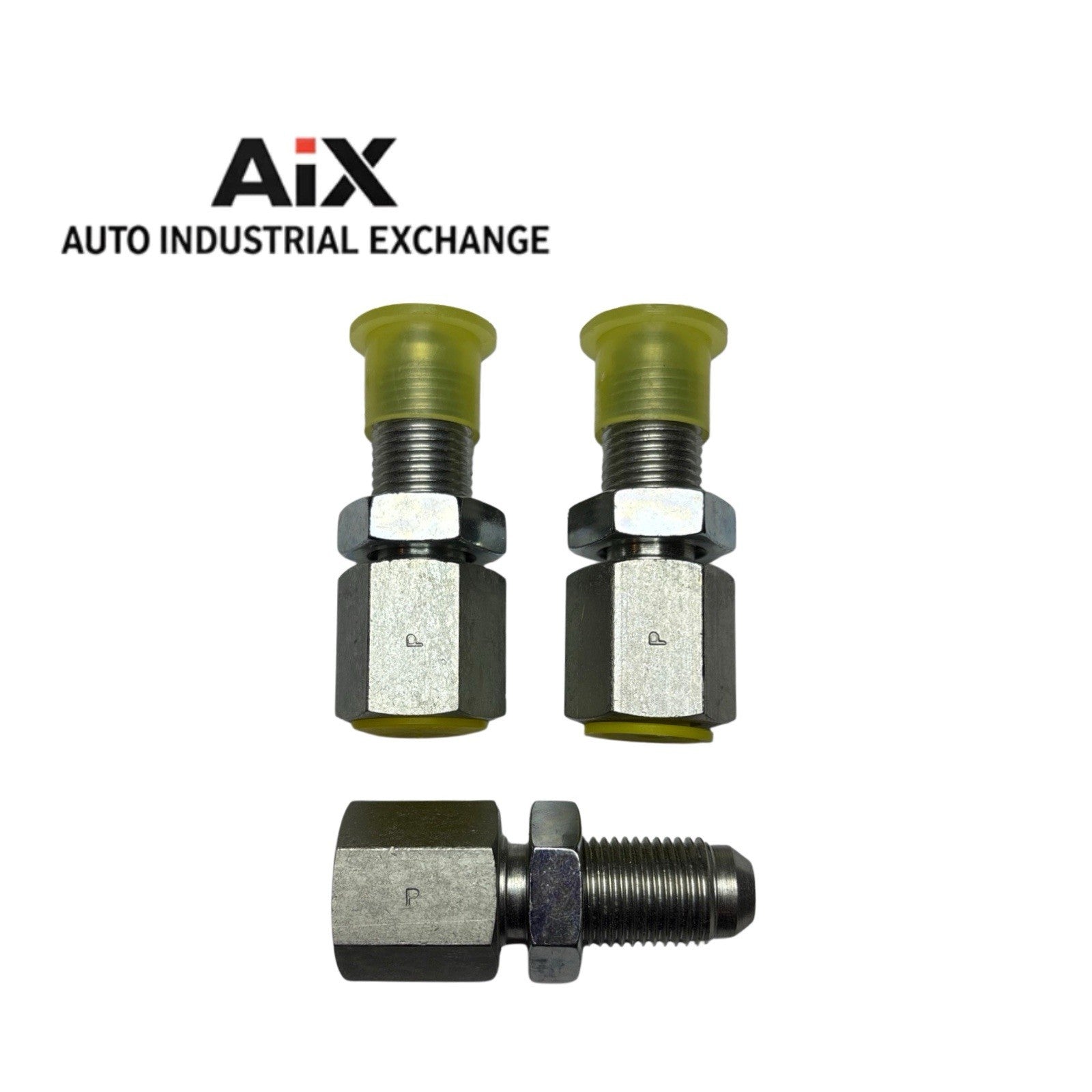 Lot of 3 Parker 6 WGTX-WLN-S JIC 3/8” Flare x 1/4” NPT Bulkhead Steel Fitting