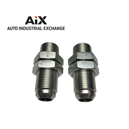 Lot of 2 Parker 12 WFTX-WLN-S 3/4 JIC x 3/4 NPT Steel Bulkhead Adapters