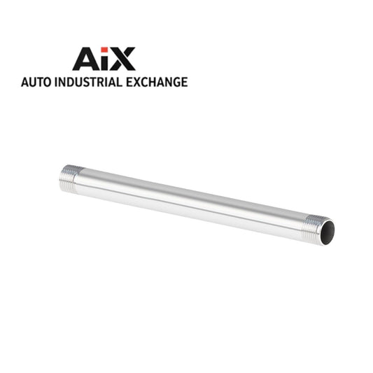 Quickun 304 Stainless Steel 1" NPT Male Malleable Pipe Nipple 10" Length