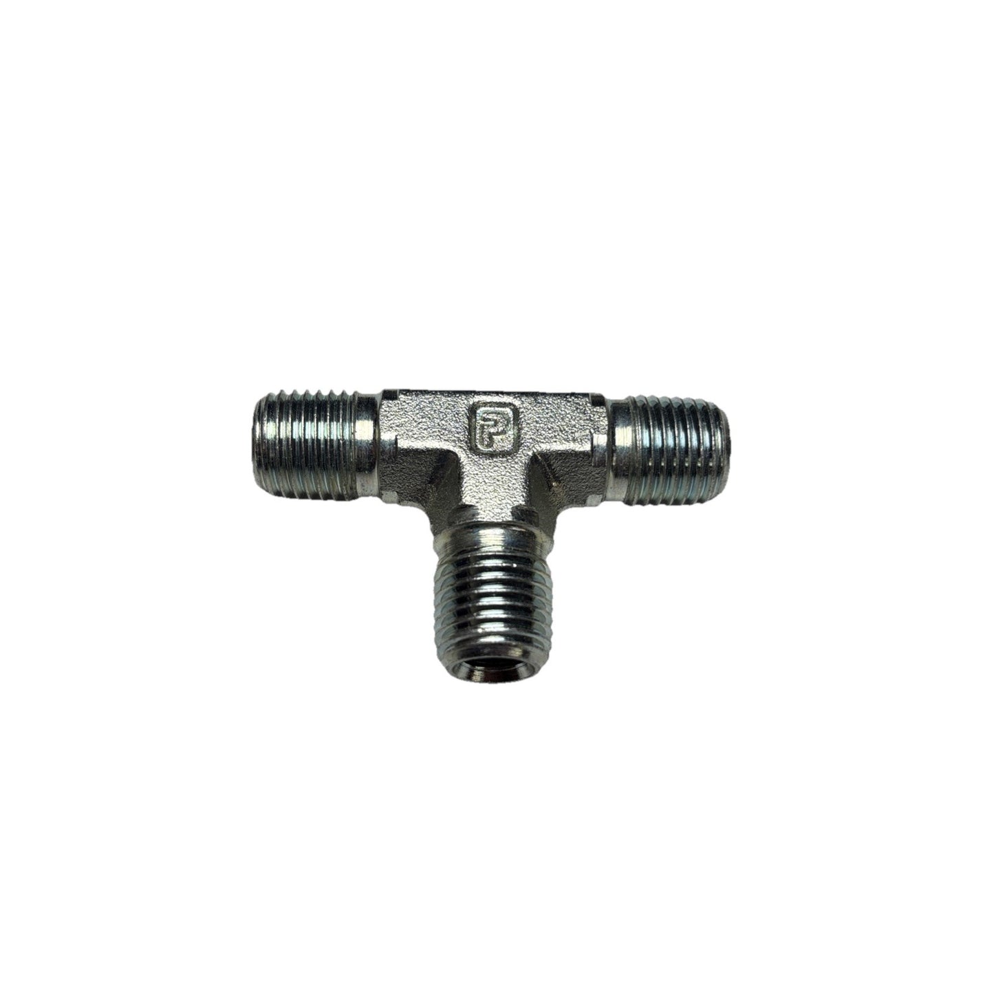 Parker 1/4 RRS-S Male Tee Pipe Fitting 1/4” NPT Steel Adapter