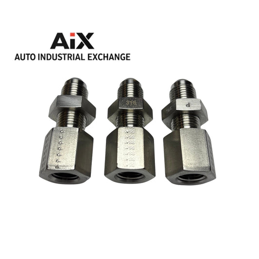 Lot of 3 Parker 6-6 WGTX-WLN-SS 3/8 JIC Flare x 3/8 NPT Bulkhead Adapter SS