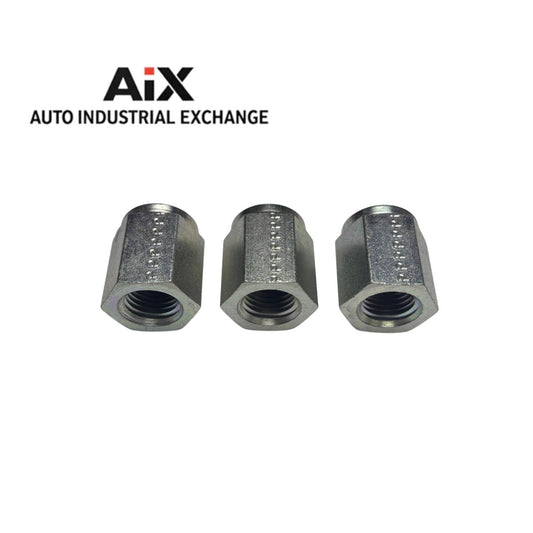 Lot of 3 Parker 1/4 HPC-S Hex Cap Fittings 1/4-18 Female NPT Steel 6000 PSI