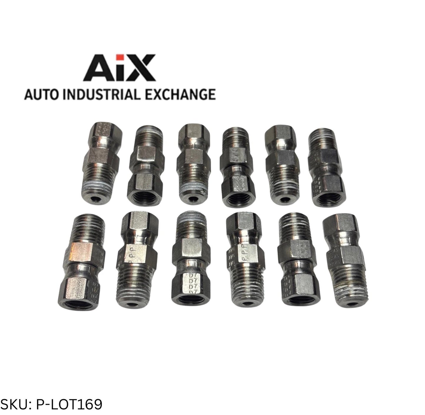 Lot of 10 Parker 4-4 F6X-SS 37° Flare Female Swivel to 1/4 NPTF Adapter SS