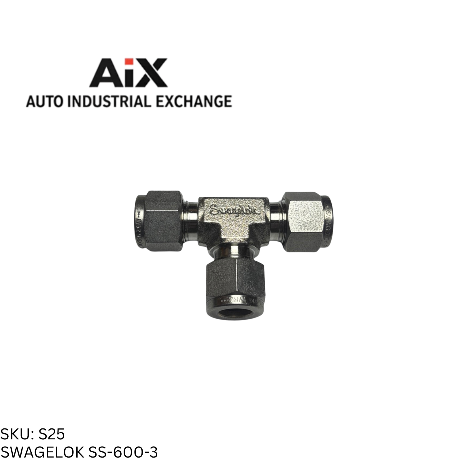 Swagelok SS-600-3 Stainless Steel Tube Fitting Union Tee 3/8" Tube OD