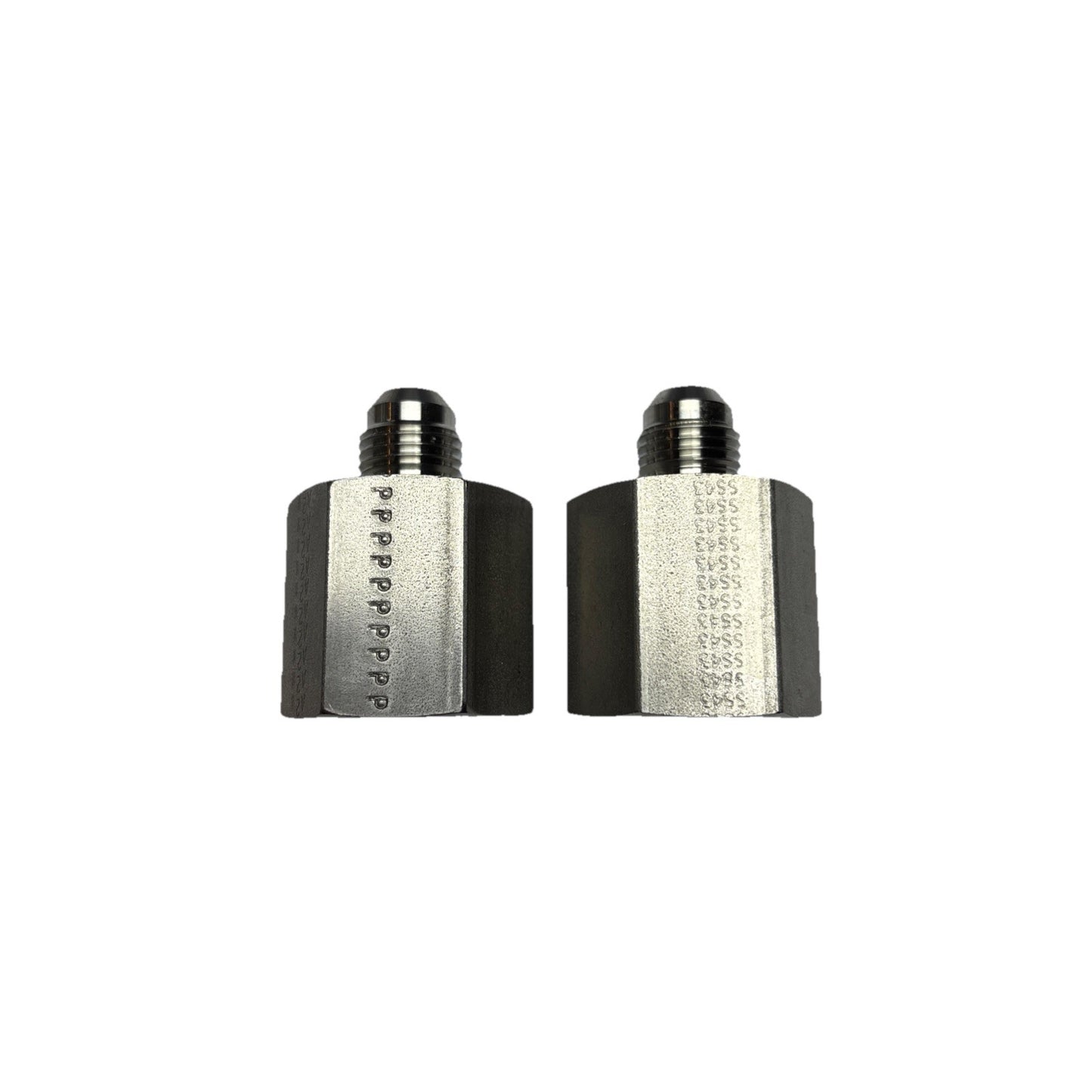 Lot of 2 Parker 6-8 GTX-SS 3/8” Flare x 1/2” NPT Female Adapter Fitting SS