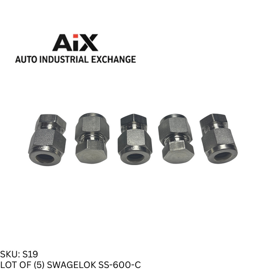 Lot of 5 Swagelok SS-600-C Cap 316 Stainless Steel for 3/8 in Tube Fitting