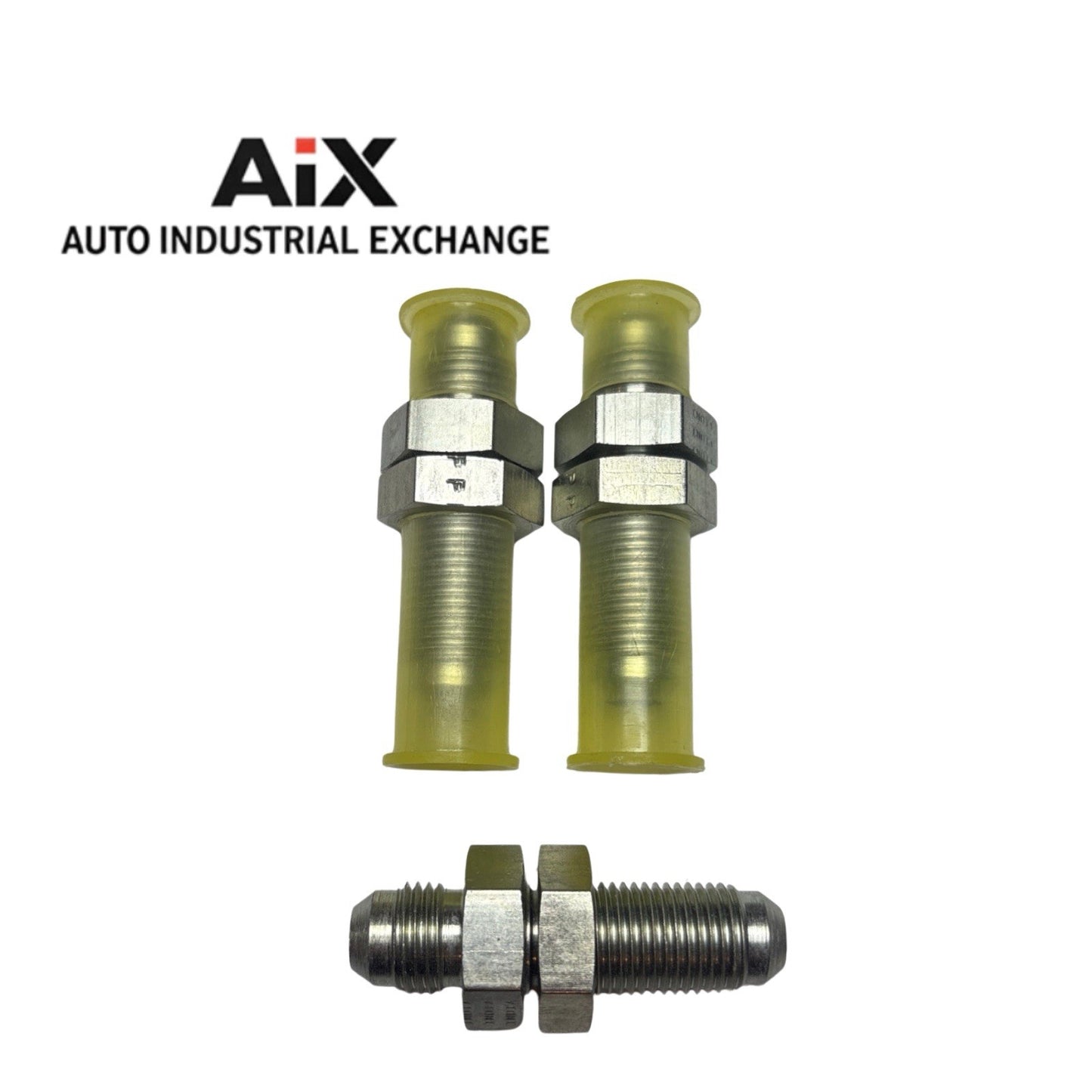 Lot of 3 Parker 6 WTX-WLN-S 3/8” Triple-Lok 37° Flare JIC Bulkhead Adapters