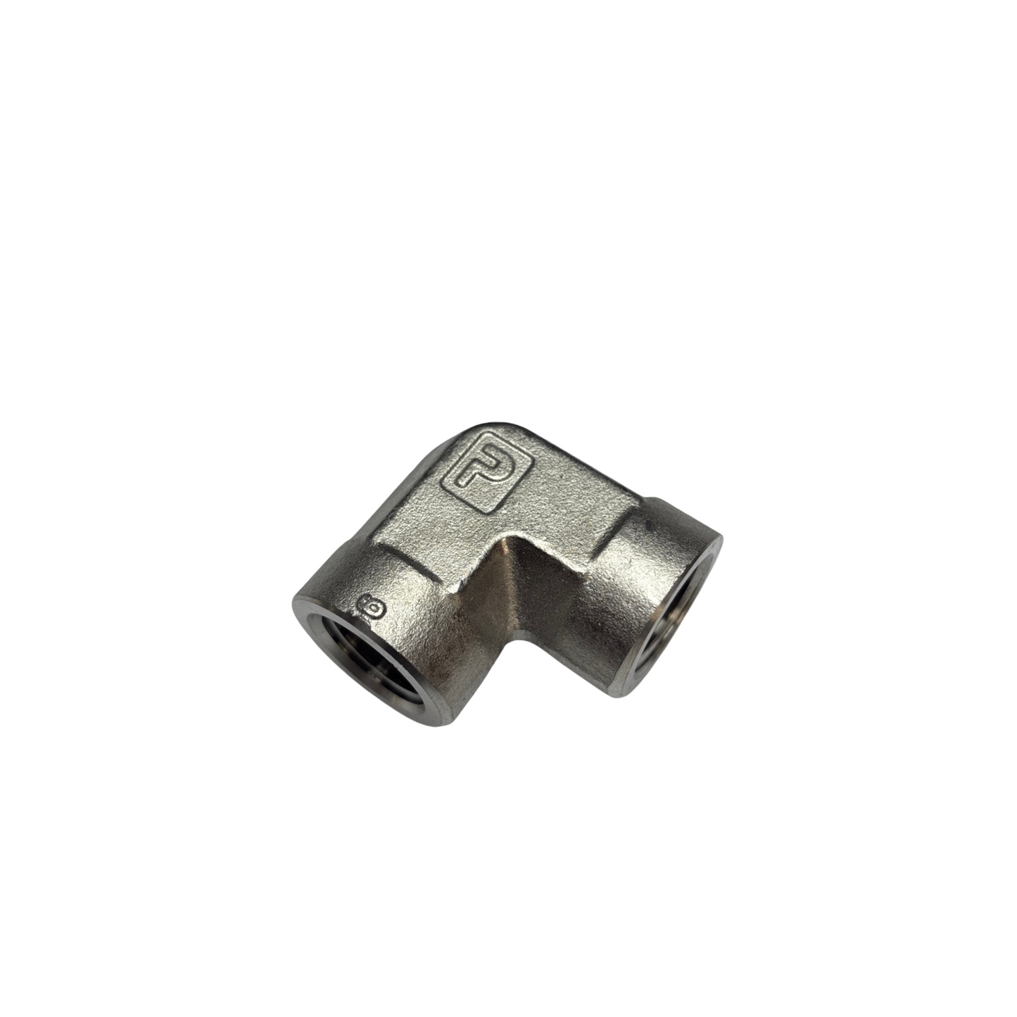 Lot of 2 Parker 3/8 DD-SS 4500 PSI Stainless Steel 90° Elbow NPTF Fittings