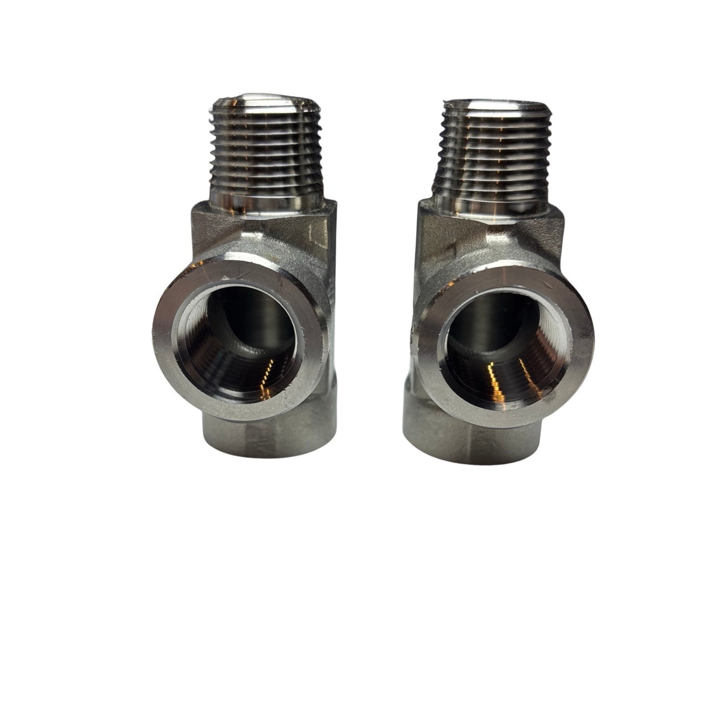 Lot of 2 Parker 1/2 MRO-SS Male Run Tees 1/2” NPT SS Pipe Fitting 3000 PSI