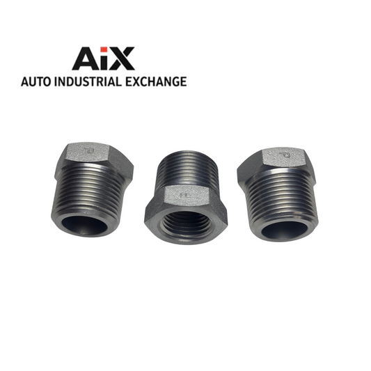 Lot of 3 Parker 3/4 x 1/2 PTR-SS 6000 PSI Stainless Steel Pipe Reducers