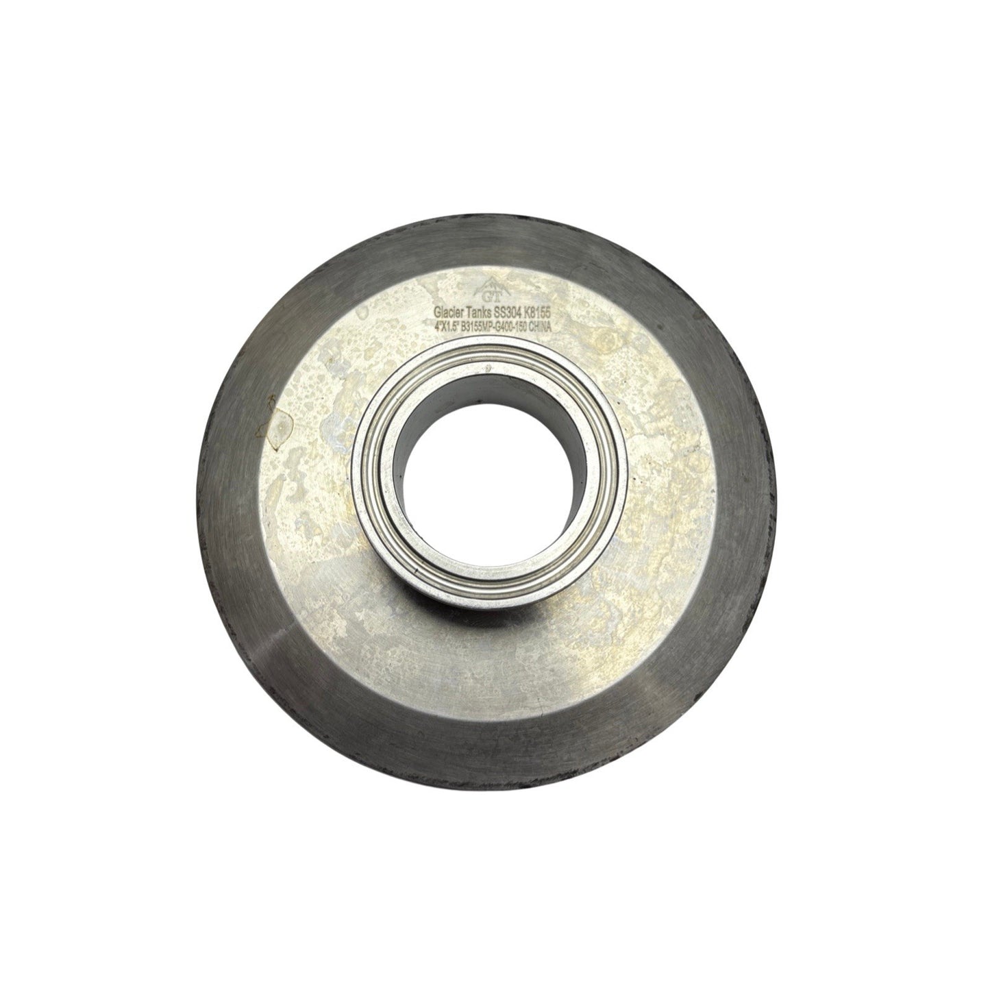 Glacier Tanks Tri Clamp End Cap Reducer 4” x 1.5” SS304 3A Sanitary Fitting