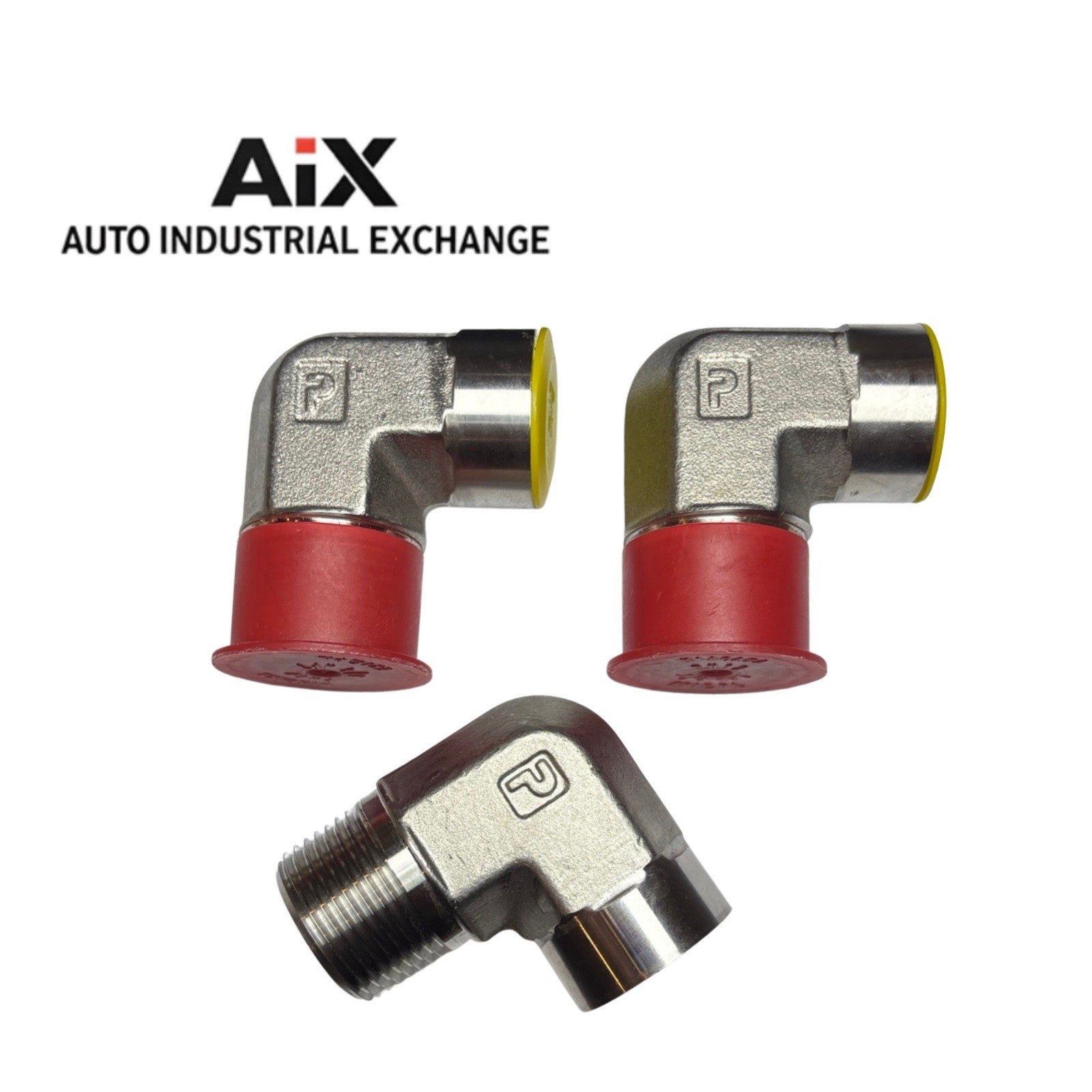 Lot of 3 Parker 3/4 x 1/2 CD-SS Elbow Fittings NPT Male x Female 316 SS 3000 PSI