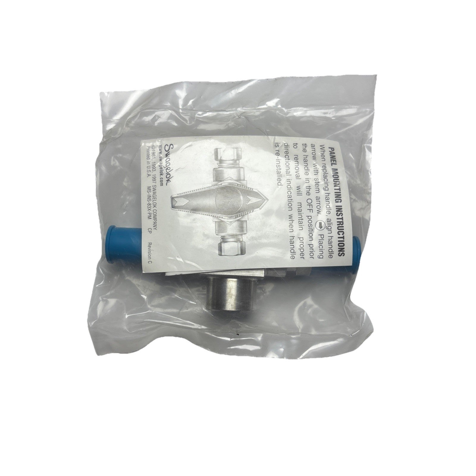 Swagelok SS-83XPVCR4-KZ 3-Way Valve 1/4” VCR x VCR SS PEEK 6000 PSI Sealed