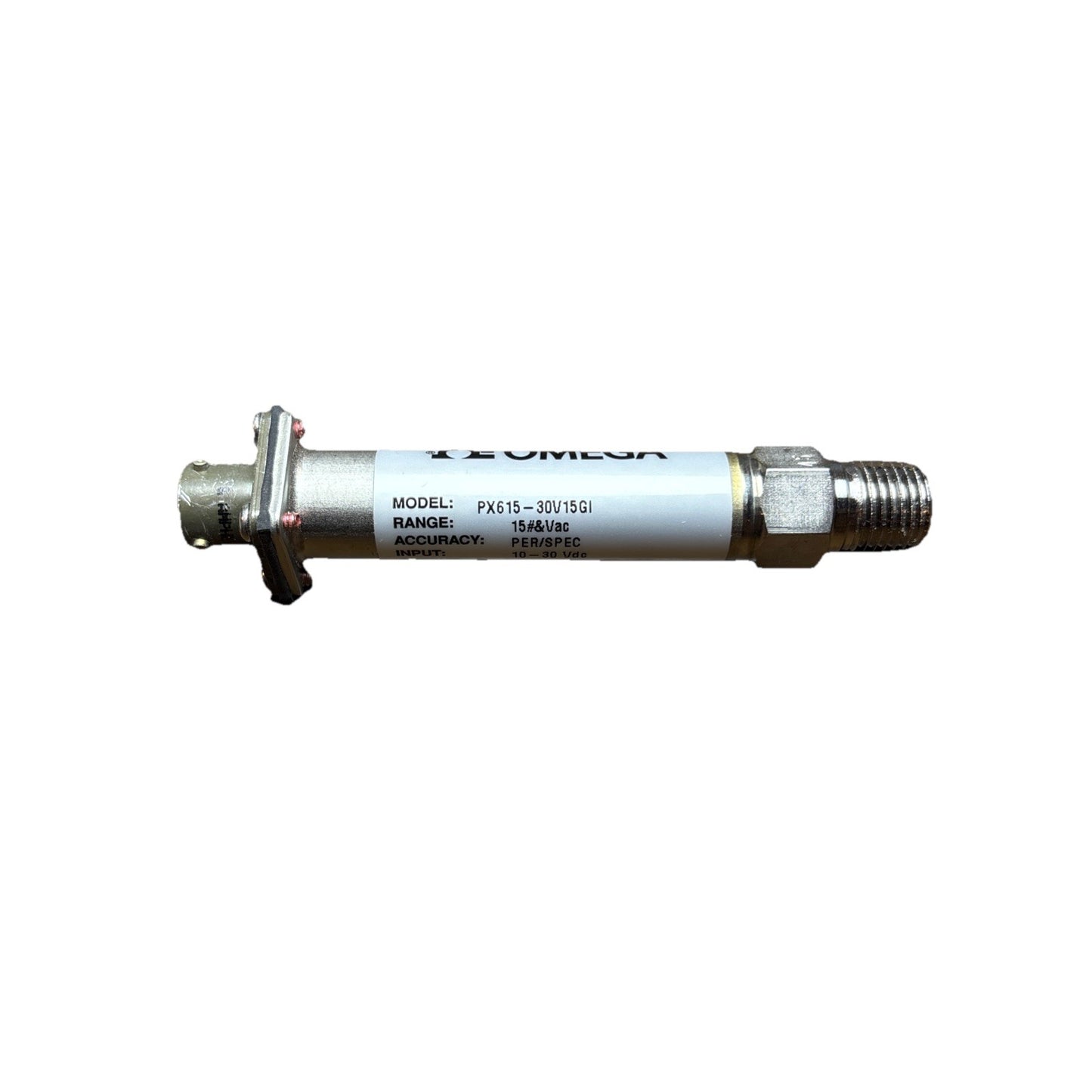 Omega PX615-30V15GI Pressure Transducer 1/4 NPT 4-20mA MIL 26482-I 8-4P