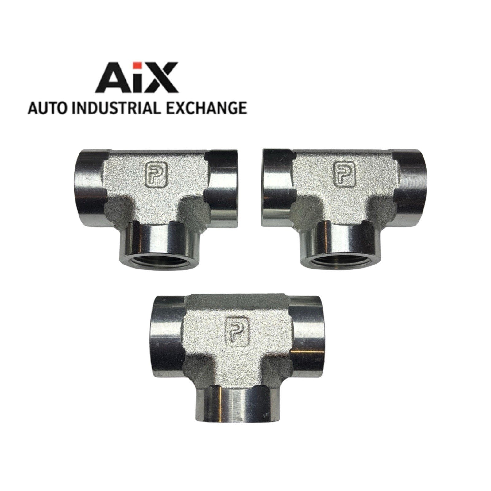 Lot of 3 Parker 3/4 MMO-S Tee Fittings NPTF Female Pipe Steel