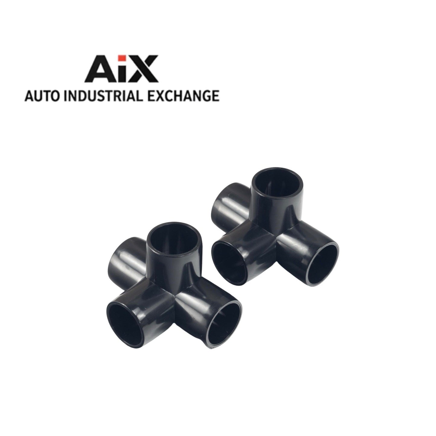 2PCS 3/4 Inch SCH40 Black PVC 4 Way Cross Elbow Pipe Fitting Coupling DIY