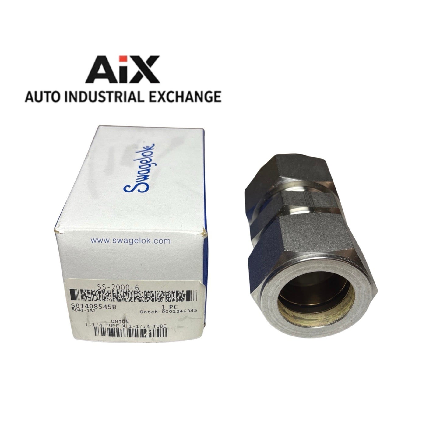 Swagelok SS-2000-6 Union Fitting 1-1/4” Tube OD 316 Stainless Steel