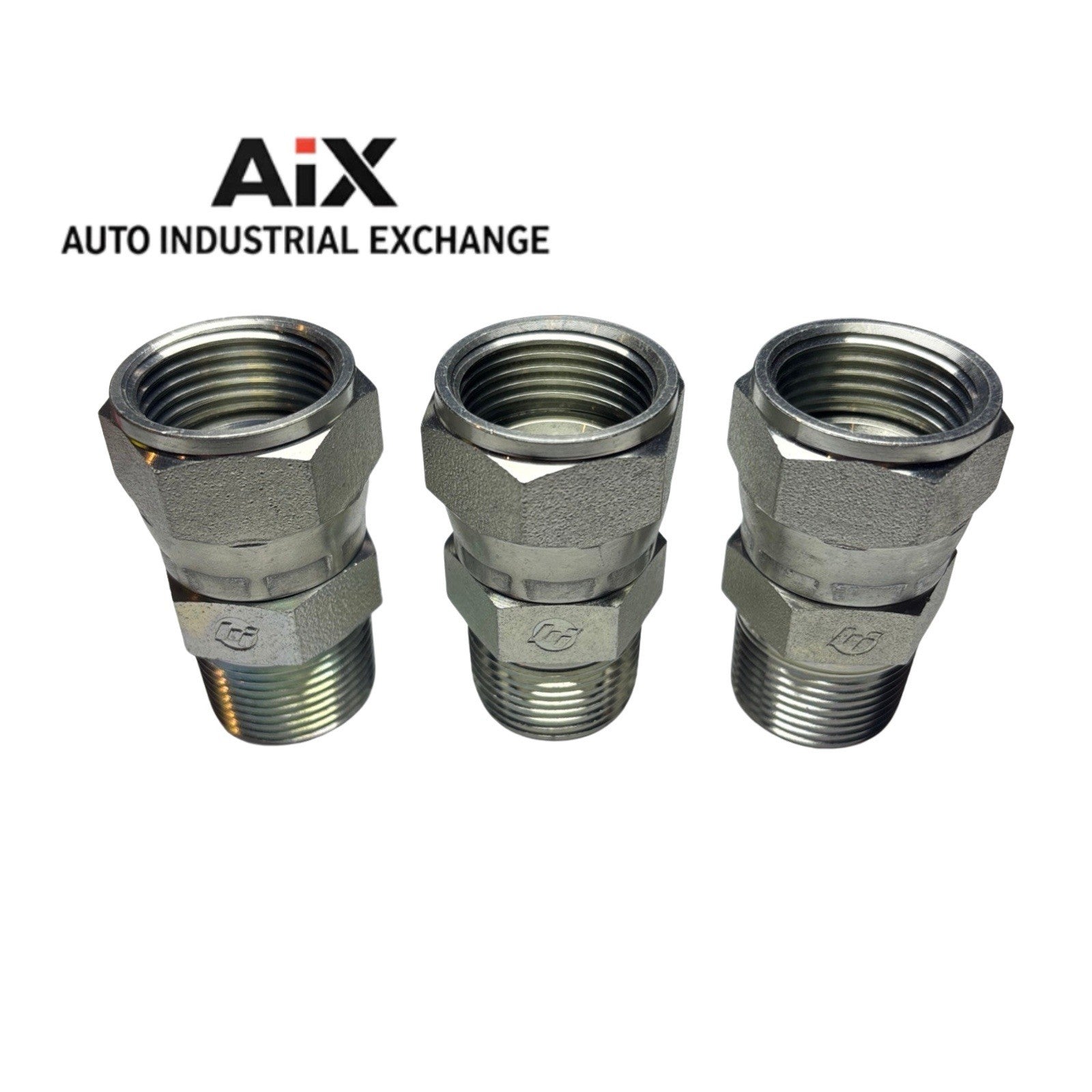 Lot of 3 Brennan JIC 1” Flare x 3/4” NPT Adapters Replaces Parker 16-12 F6X-S