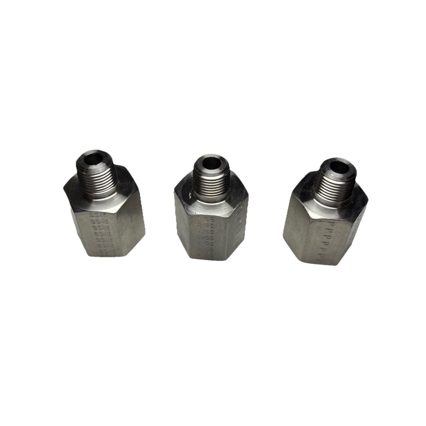 Lot of 3 Parker 1/4 X 1/8 FG-SS Stainless Pipe Adapters NPT/NPTF 6000 PSI