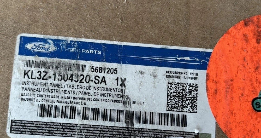 Ford KL3Z-1504320-SA Dashboard Panel OEM Instrument Panel for F-150