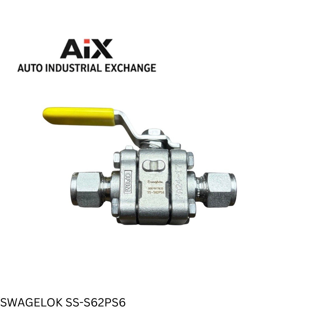 Swagelok SS-S62PS6 3/8” Ball Valve 316 SS Steam Rated 2500 PSI S62P Series