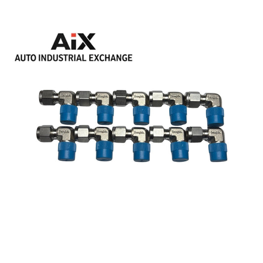 Lot of 10 Swagelok SS-400-2-4 1/4” Tube x 1/4” NPT Male Elbow Fittings Stainless