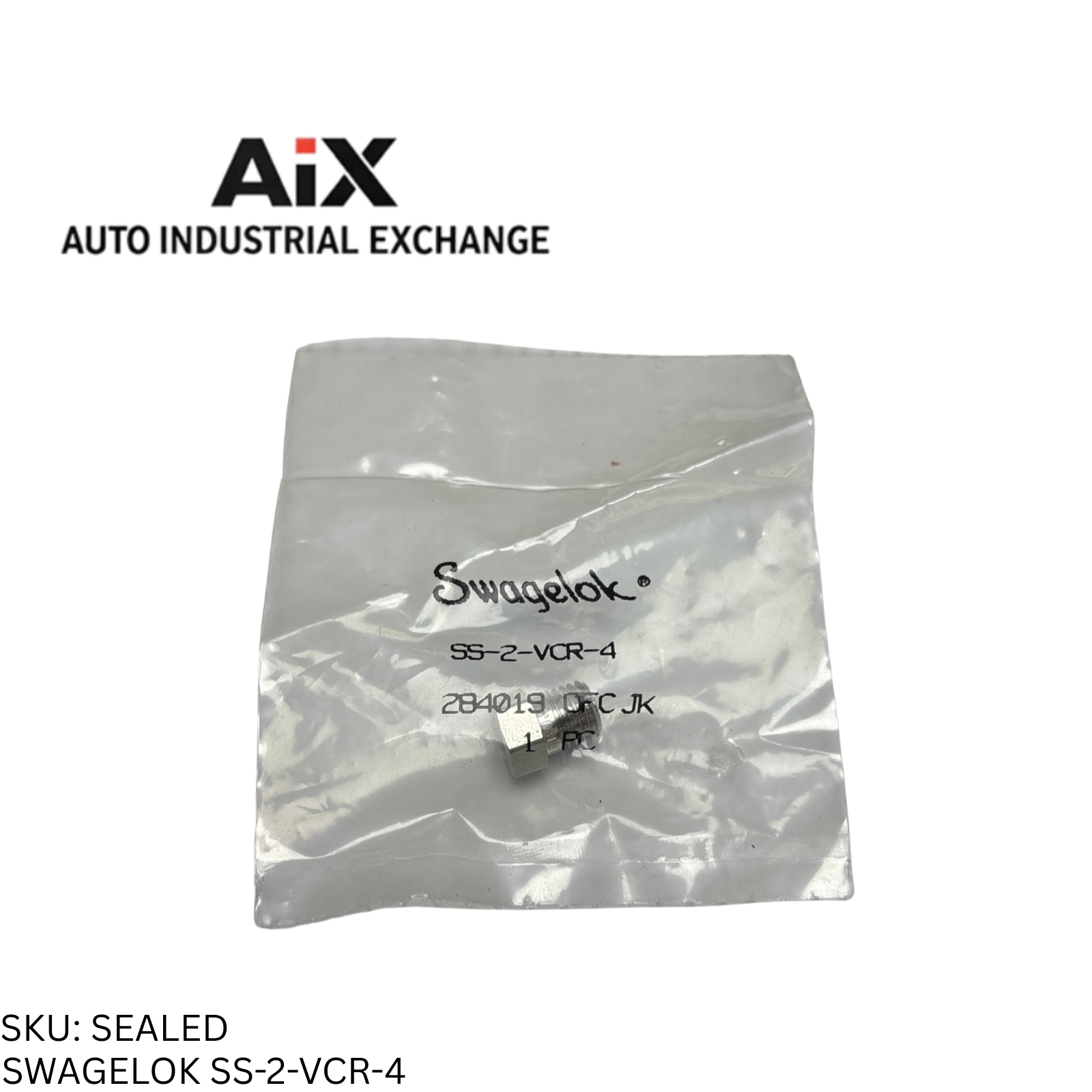 Swagelok SS-2-VCR-4 Stainless Steel VCR Face Seal Fitting, 1/8" Male Nut