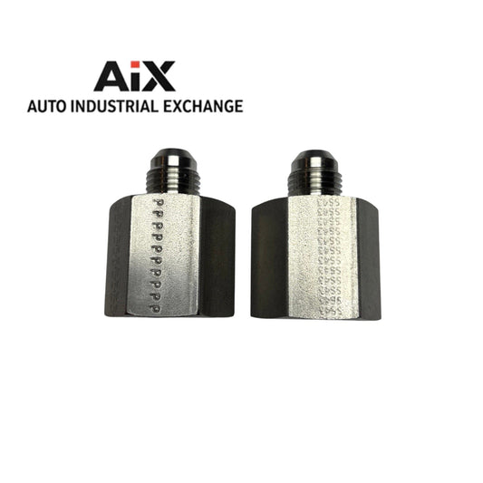 Lot of 2 Parker 6-8 GTX-SS 3/8” Flare x 1/2” NPT Female Adapter Fitting SS