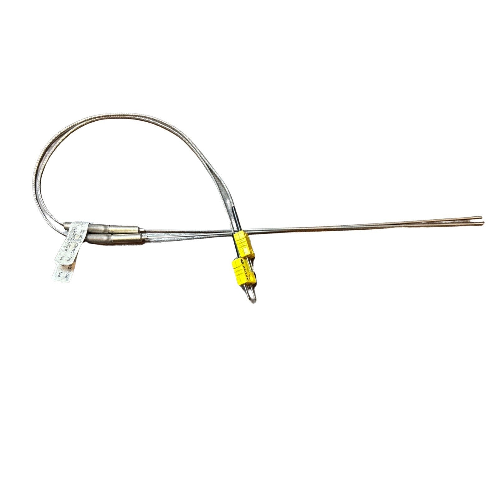 2x Watlow Type K Thermocouples AFEJ0FQ100UK01M SS Sheath Mini Plug Sensor