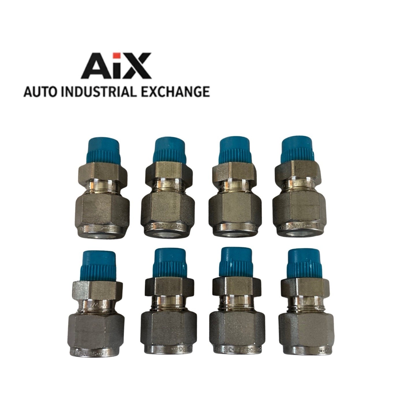 Lot of 8 Swagelok SS-600-1-2 Male Connector 3/8” Tube OD x 1/8” Male NPT SS