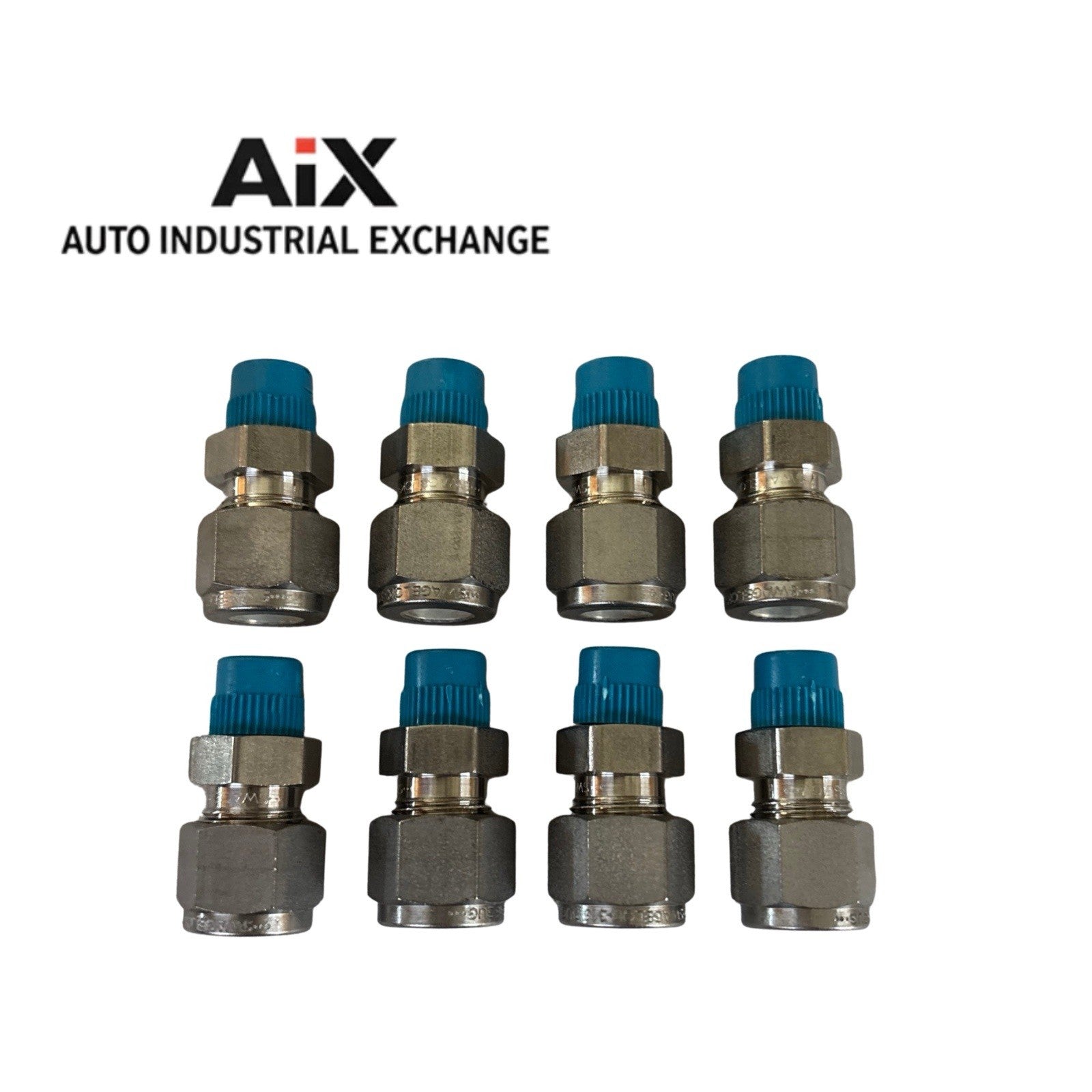 Lot of 8 Swagelok SS-600-1-2 Male Connector 3/8” Tube OD x 1/8” Male NPT SS