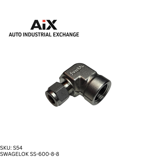 Swagelok SS-600-8-8 Stainless Steel Tube Fitting Female Elbow 3/8 x 1/2 NPT