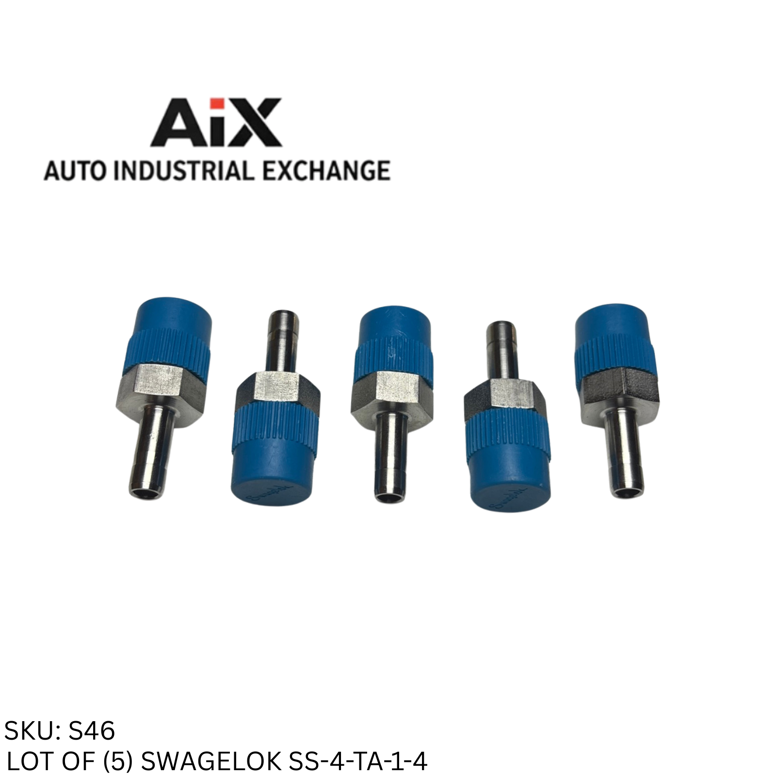 Lot of 5 Swagelok SS-4-TA-1-4 Stainless Steel Tube Adapter 1/4" x 1/4" NPT