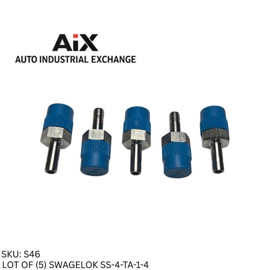 Lot of 5 Swagelok SS-4-TA-1-4 Stainless Steel Tube Adapter 1/4" x 1/4" NPT