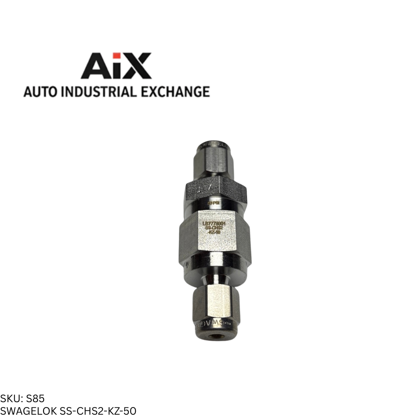 Swagelok SS-CHS2-KZ-50 1/8" Stainless Steel Check Valve 6000 psig Kalrez O-Ring