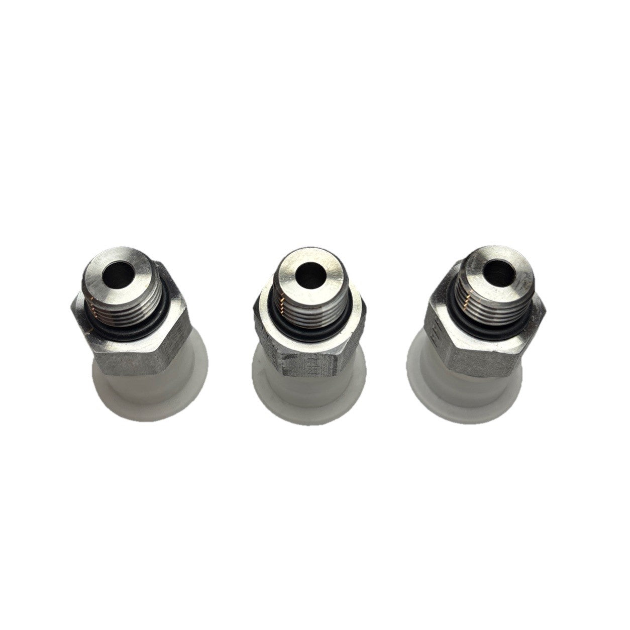 Lot of 3 Parker 6-4 F50X-SS 3/8 x 7/16 JIC to SAE-ORB Adapter Fittings New