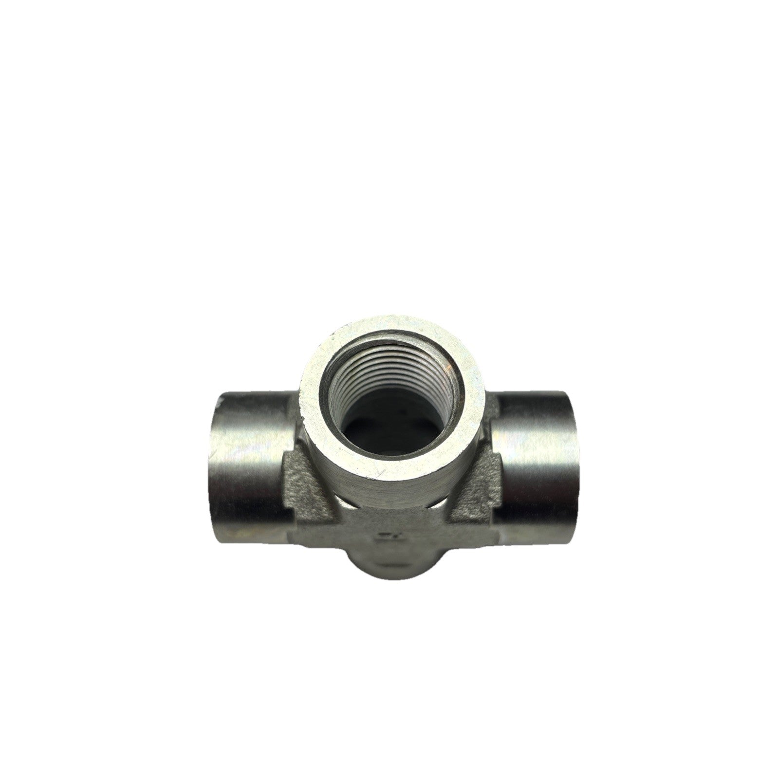 Lot of 2 Parker 1/2 KMM00-S NPT Pipe Fitting Cross 1/2-14 Female Steel 3000 PSI