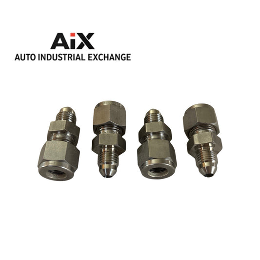 Lot of 4 Swagelok SS-600-6-4AN 3/8 Tube x 1/4 AN Flare Stainless Fittings