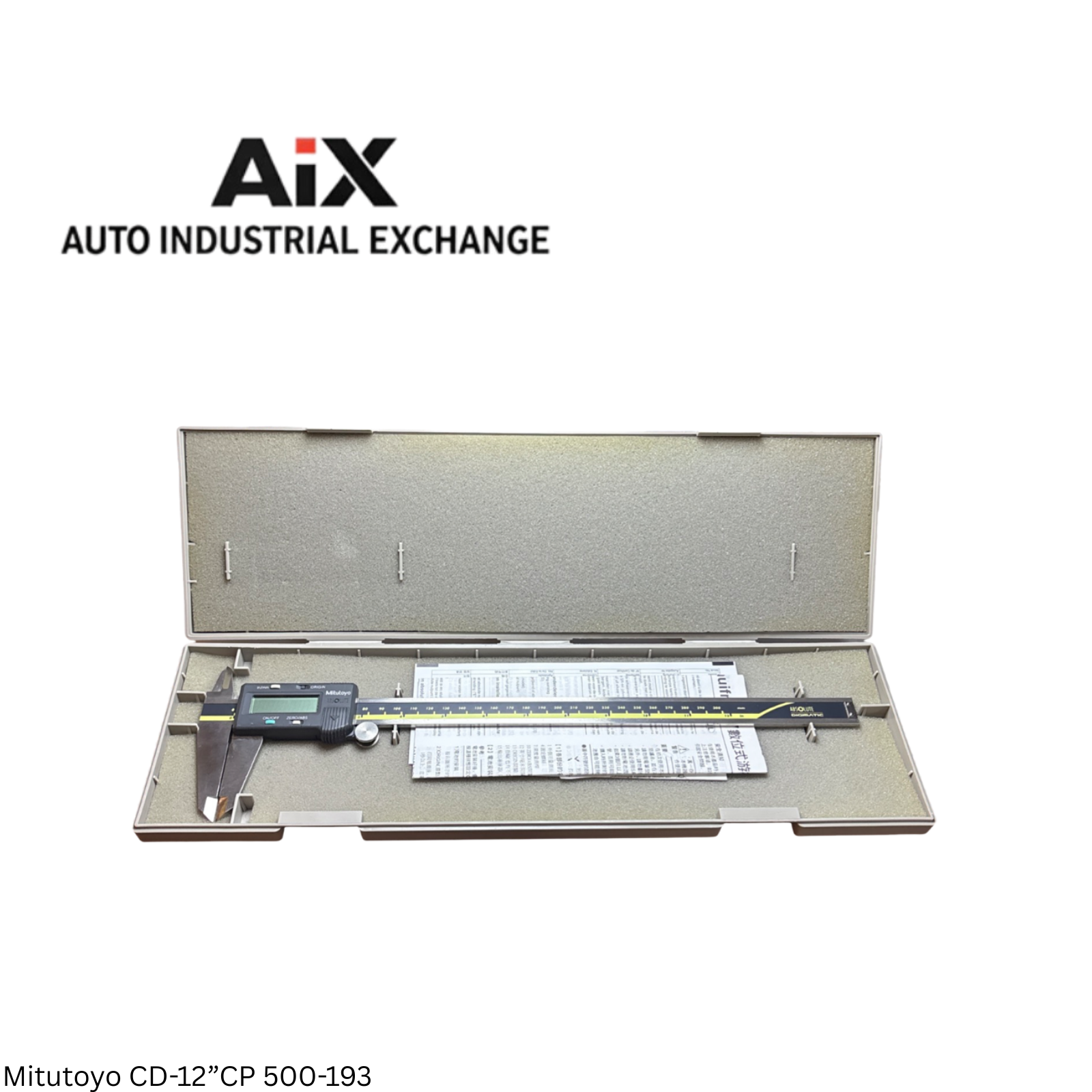 Mitutoyo 500-193 CD-12"CP Absolute Digimatic Digital Calipers Inside Outside