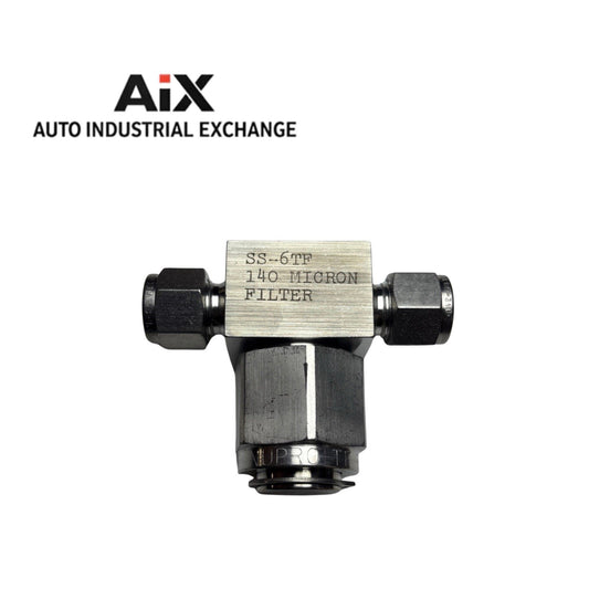 Nupro SS-6TF-140 Stainless Tee-Type Particulate Filter 3/8” Tube 140 Micron